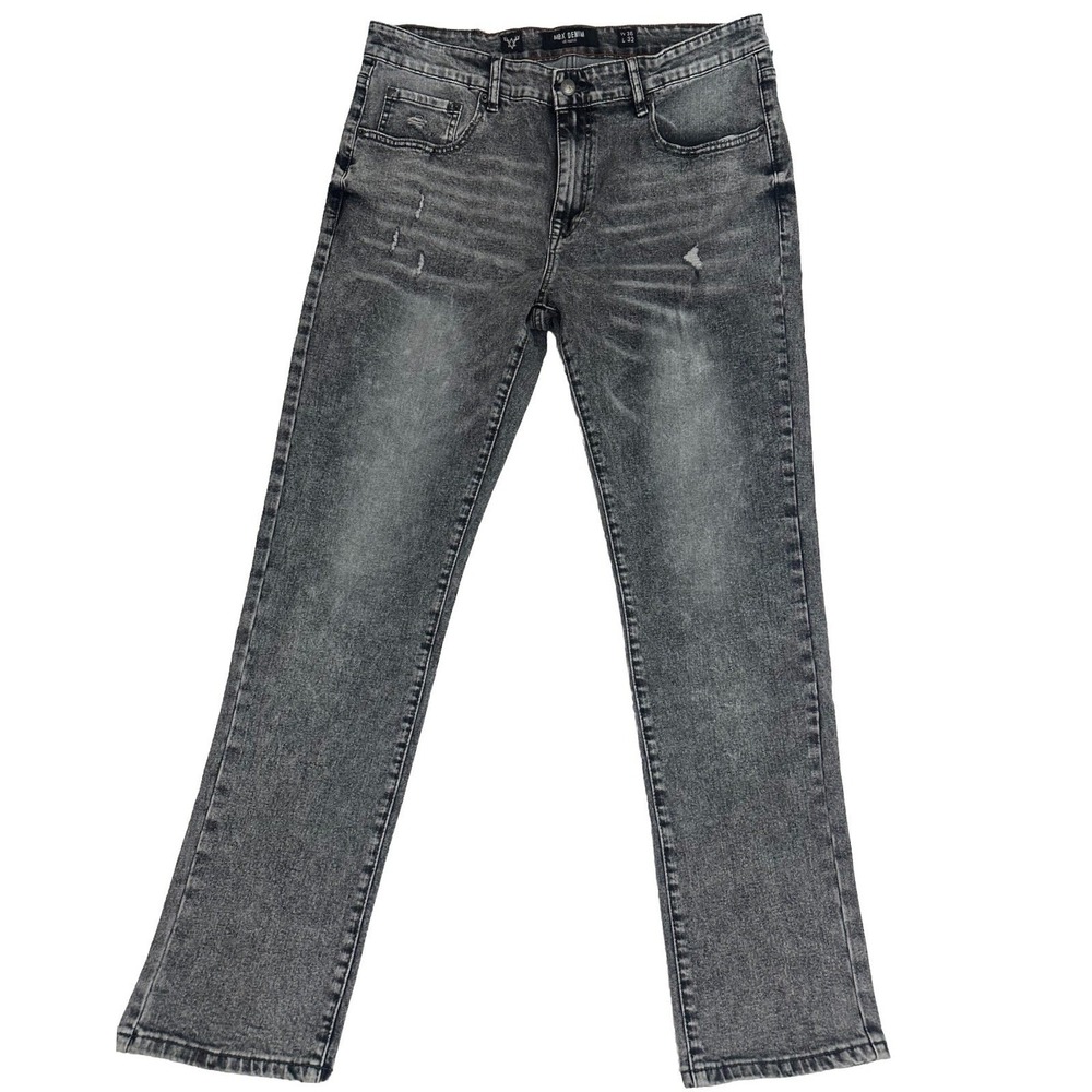 MBX Men's Los Ángeles Denim Jeans 36X32 Slim Straight Stretch Wash Ludlow Jeans - Picture 2 of 16